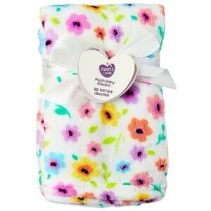 The Parents Choice - Plush Baby Blanket Flowers - sized at 30" x 36"